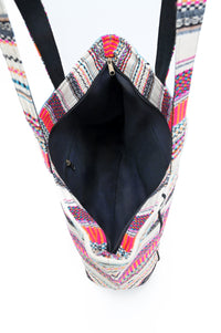 Boho Girl Vibrant Jacquard Tote Bag