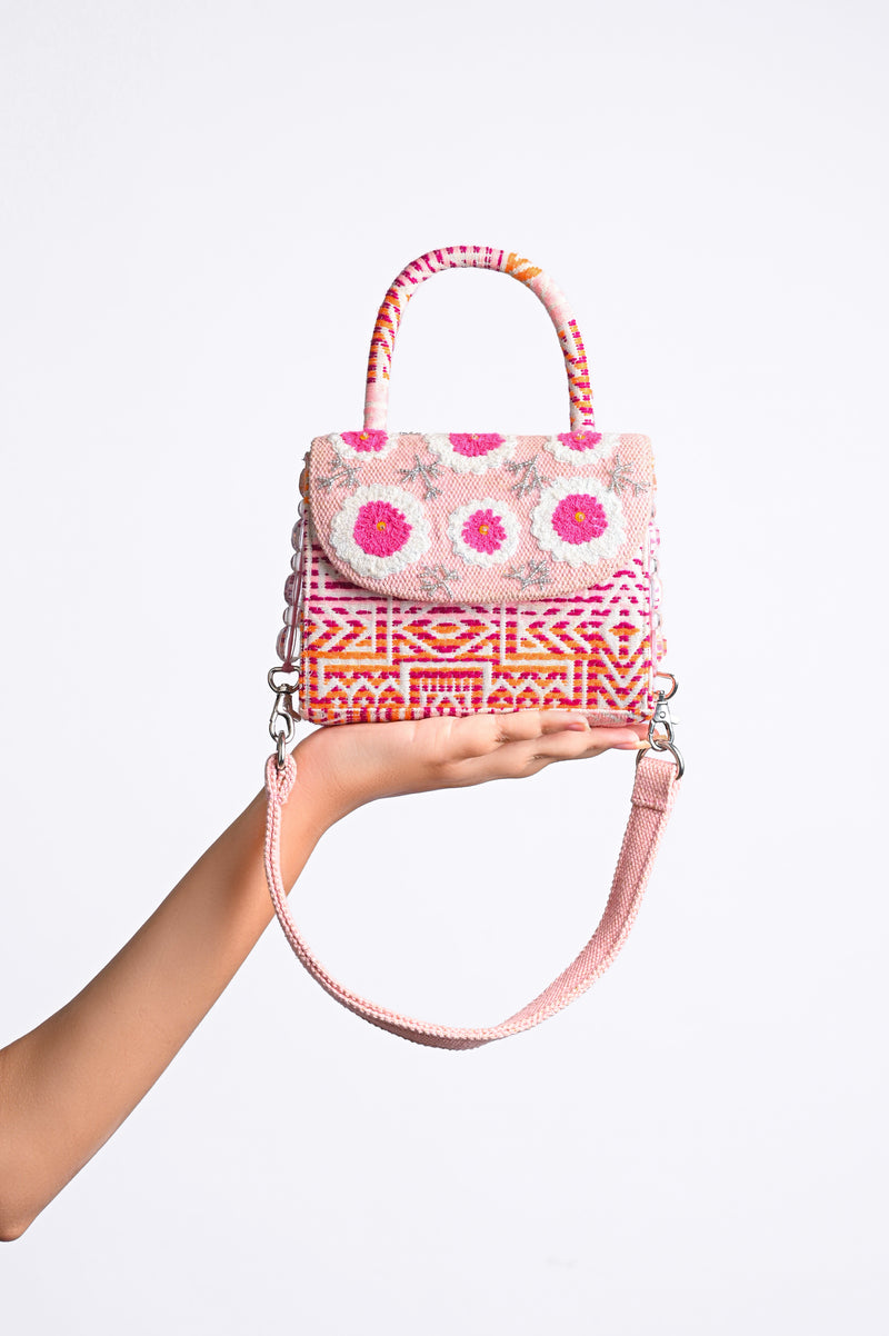 Whimsi Stitch Pink Mini Handbag