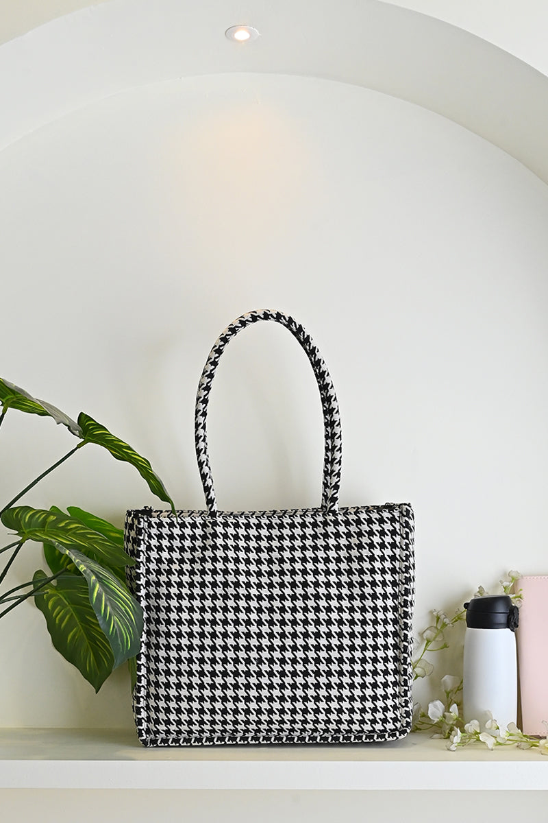 Houndstooth Tote Bag