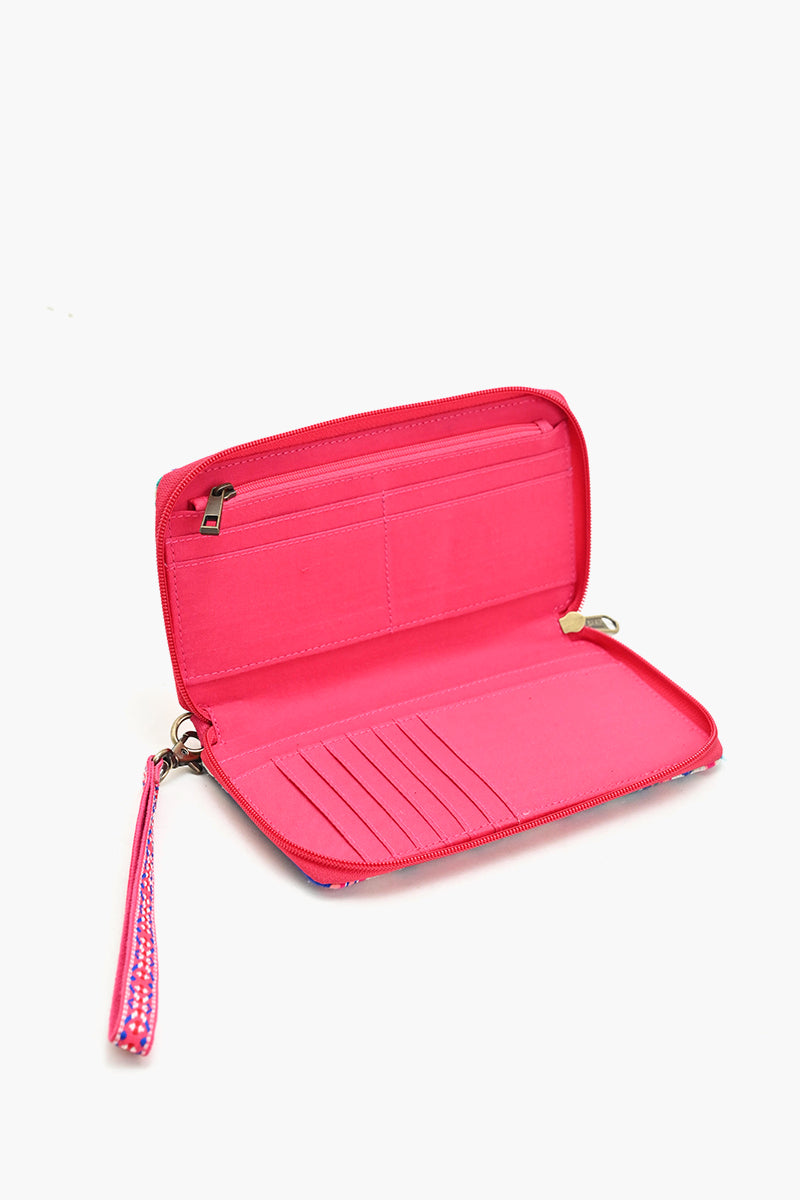 Geometric Charm Wallet - Pink