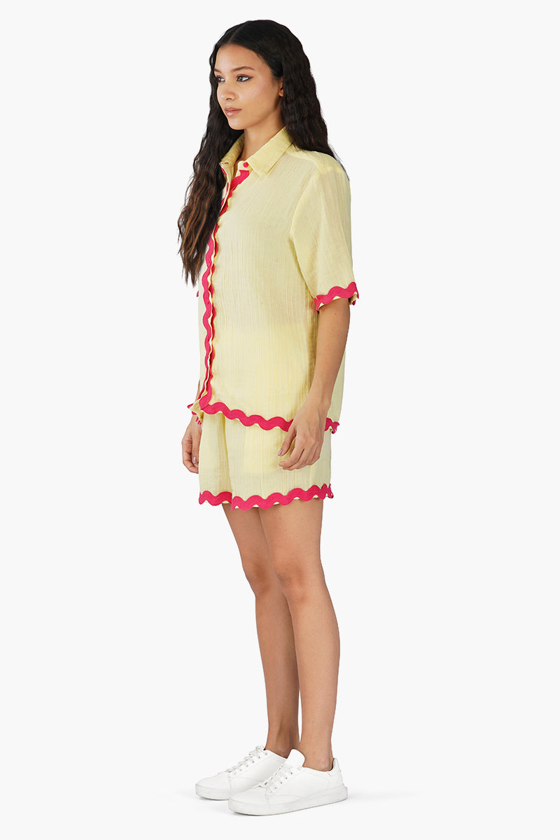 Joyful Yellow Cotton Co-Ord Set