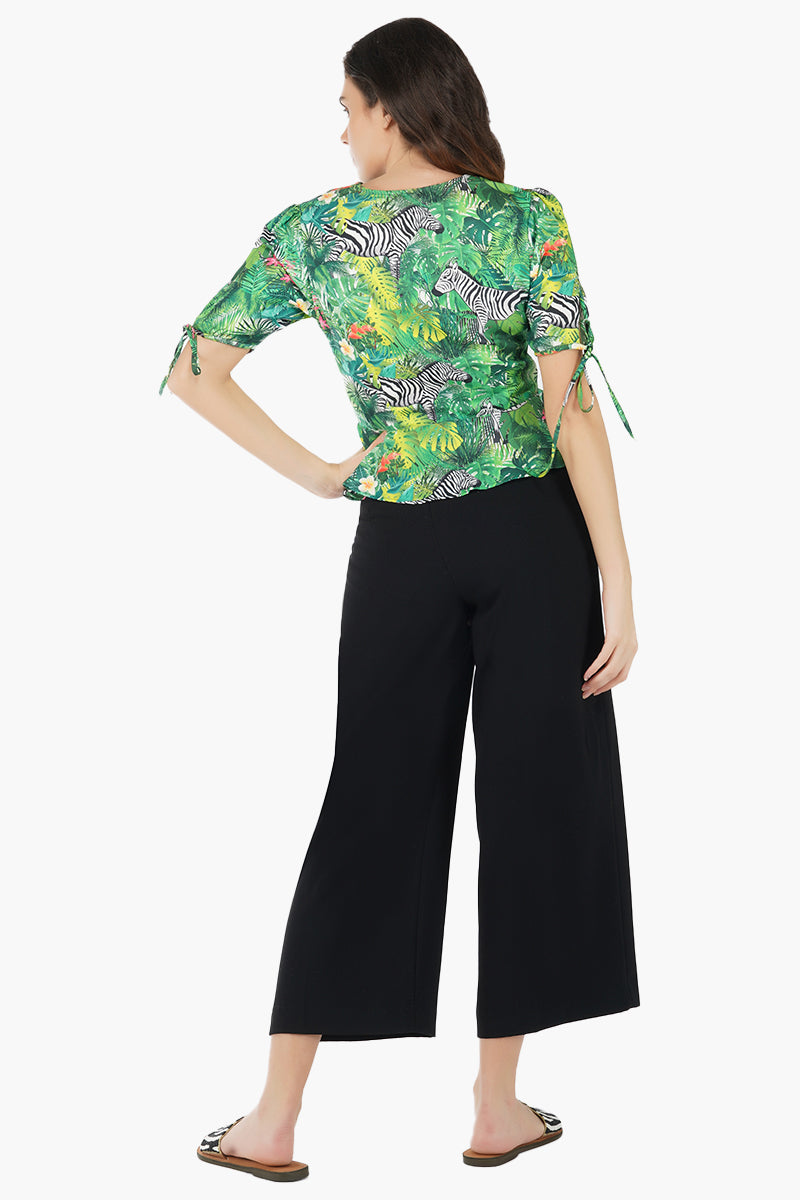 Tropical Peplum Top