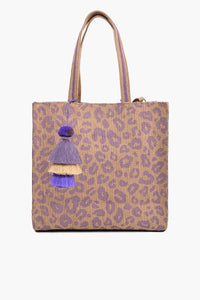 Lilac Cheetah Printed Tote