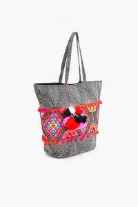 Bandana Embellished Bucket Tote