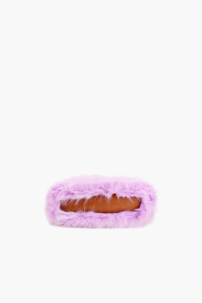 Lilac Luxe Faux Fur Shoulder Bag