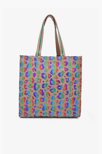 Rainbow Leopard Tote Bag