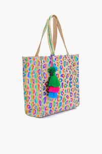 Rainbow Leopard Tote Bag