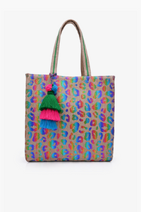 Rainbow Leopard Tote Bag