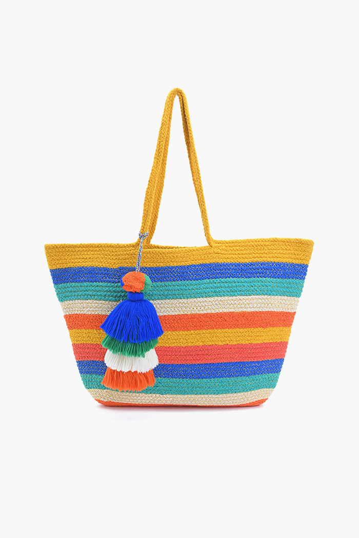 Rainbow Durrie Striped Tote