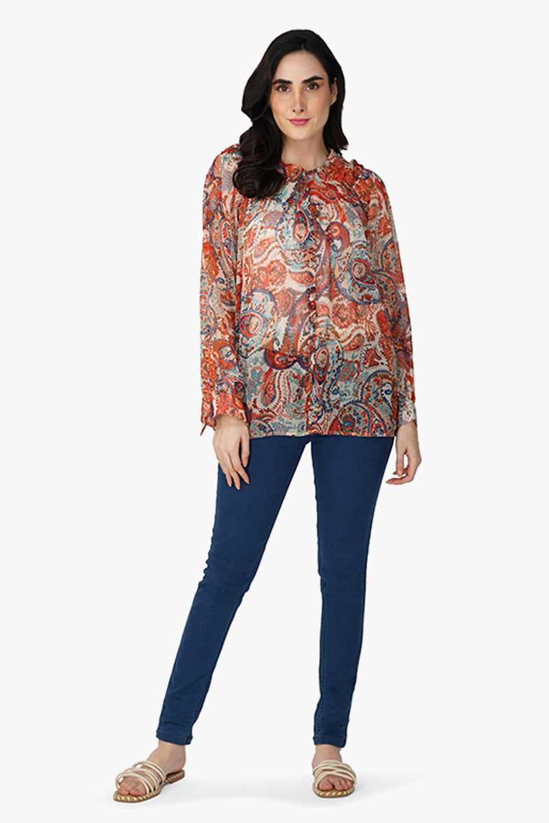 Sunset Vibe Round Neck Top