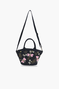 Honeybee Embellished Mini Bucket Bag - Pink